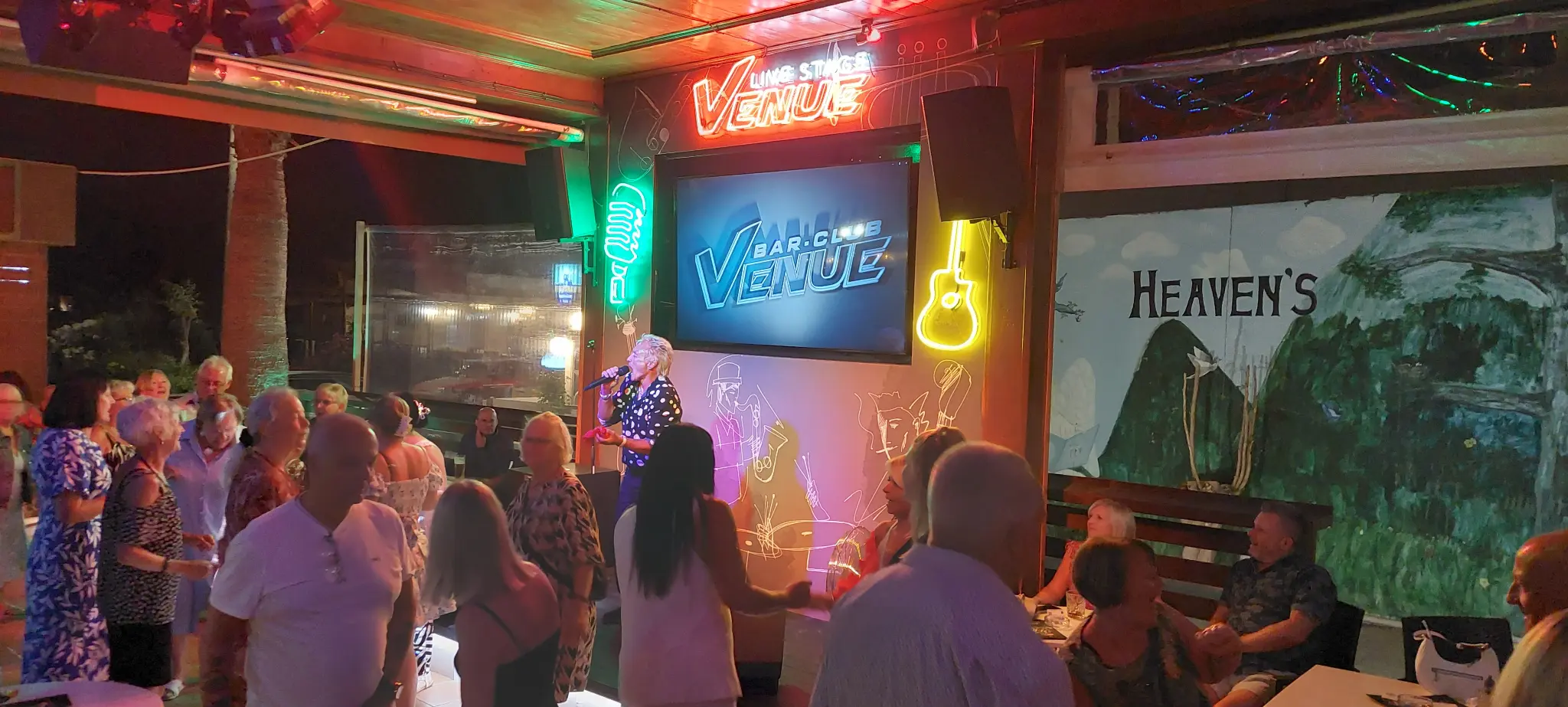 Performer with Crowd at Venue Bar Kalamaki Zante