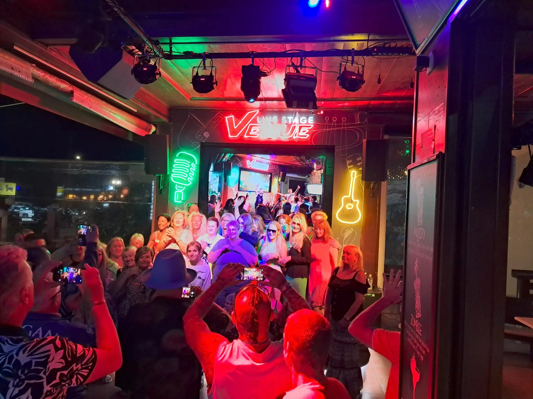 Crowd Celebration at Venue Bar Kalamaki